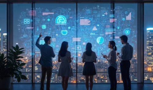 team-looking-futuristic-digital-interface-office